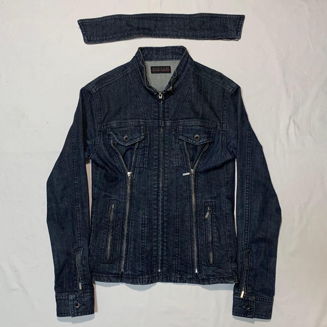 ジャケット・アウター MORGAN HOMME zip gimmick denim jacket