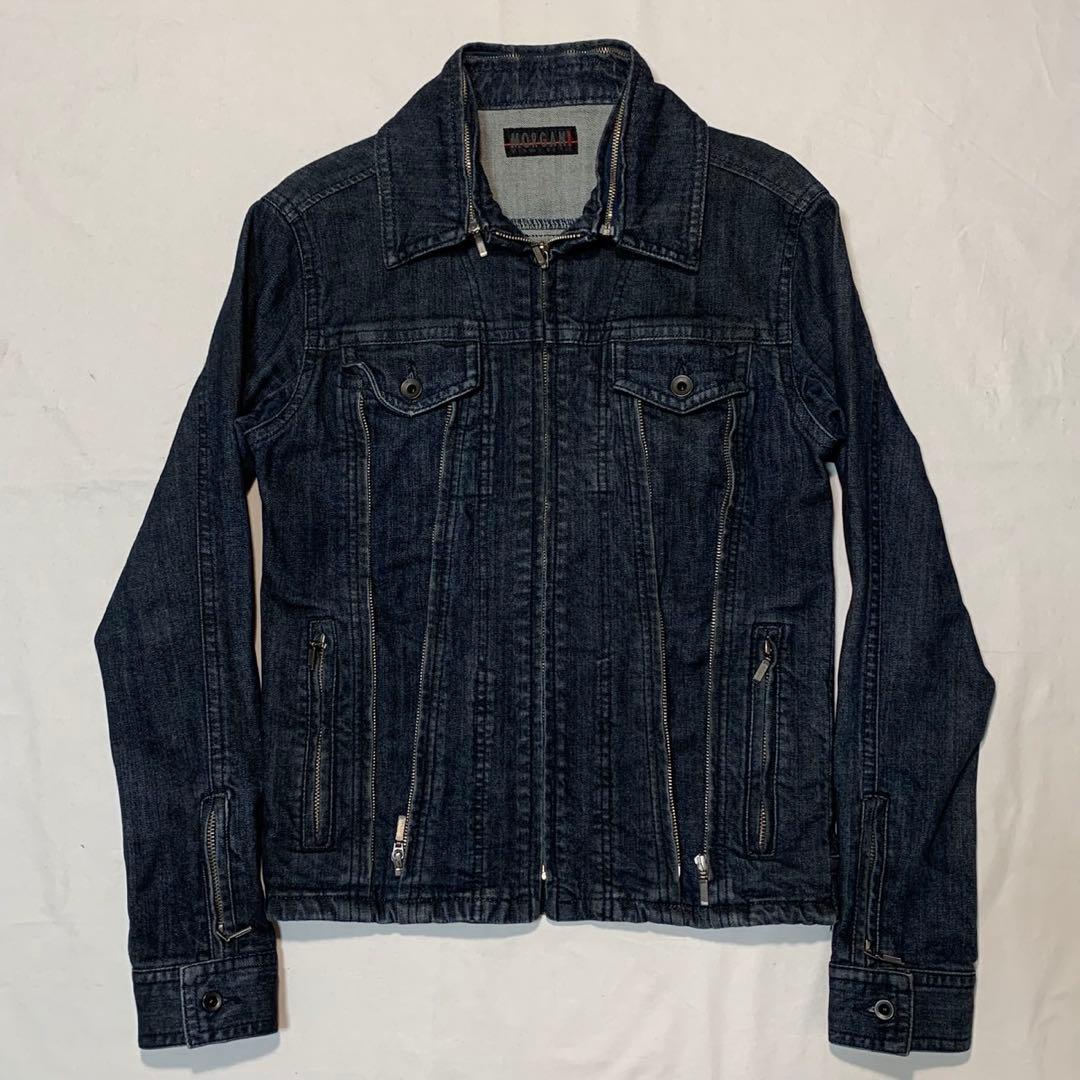 ジャケット・アウター MORGAN HOMME zip gimmick denim jacket