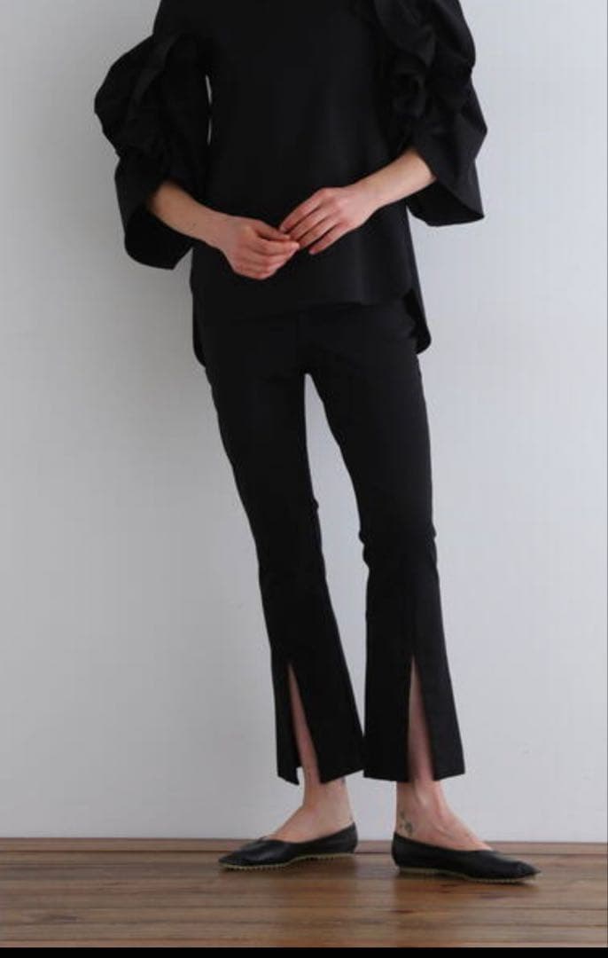 LE PHILル フィルパンツ ハイストレッチフロントスリットパンツ