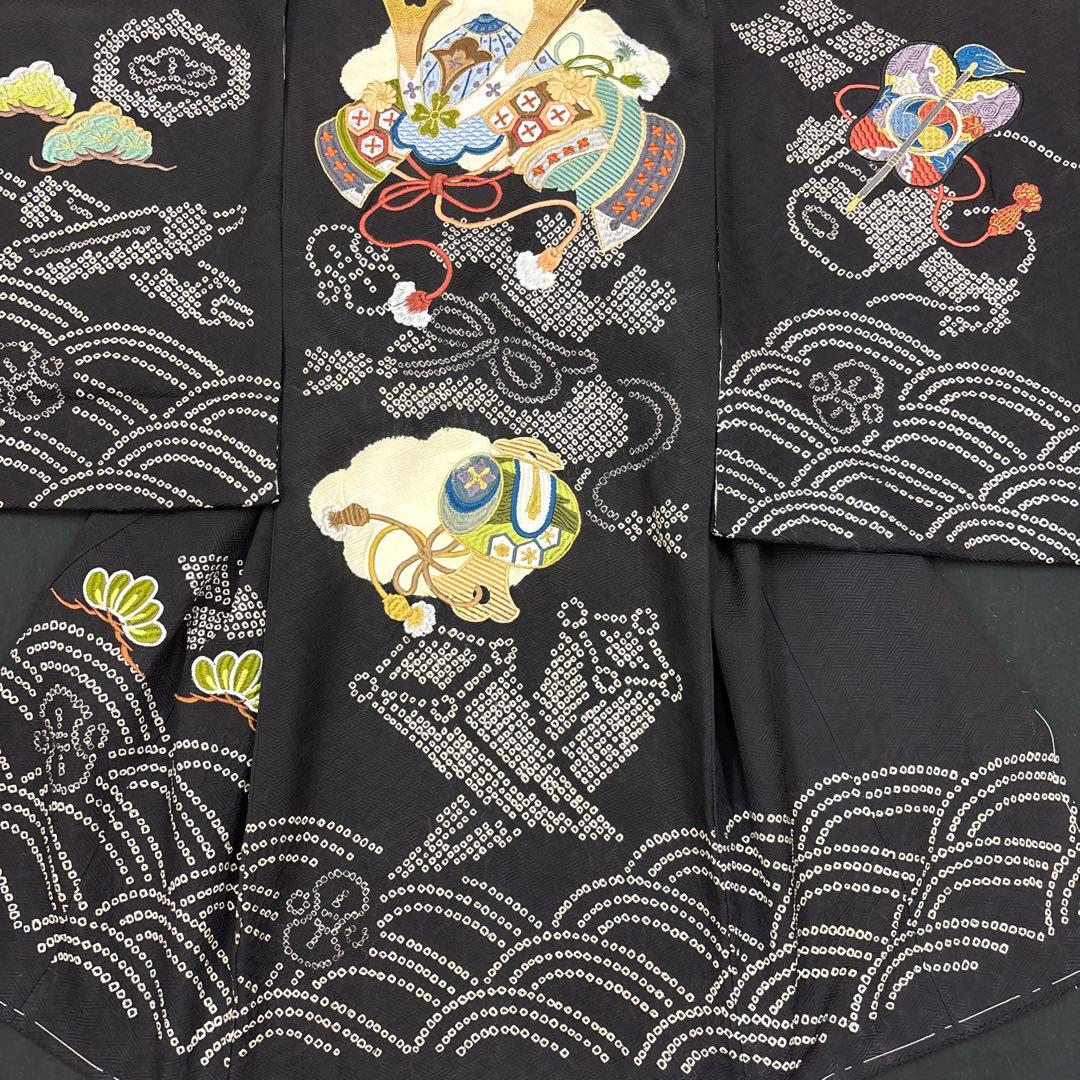 jako特選京友禅絞り染、刺繍美術、桶絞り工芸　新品正絹産着純古典大将兜文