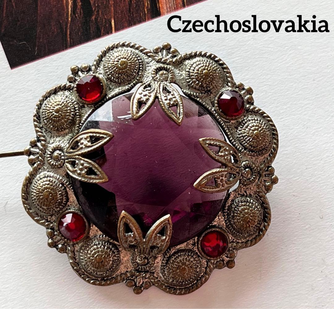 ゲンママ様3点おまとめ希少Czechoslovakiaガラスヴィンテージ9625