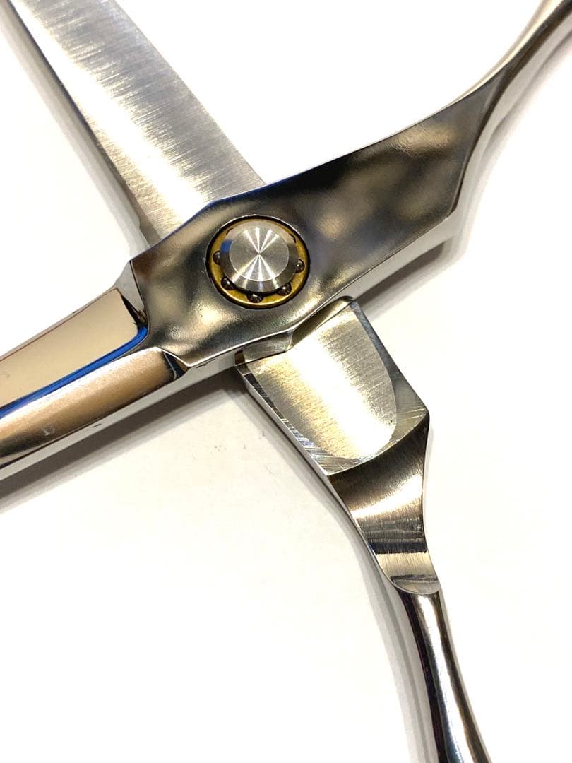 6インチ 両剣刃 カットシザー 理容 美容 鋏 シザー メガネハンドル