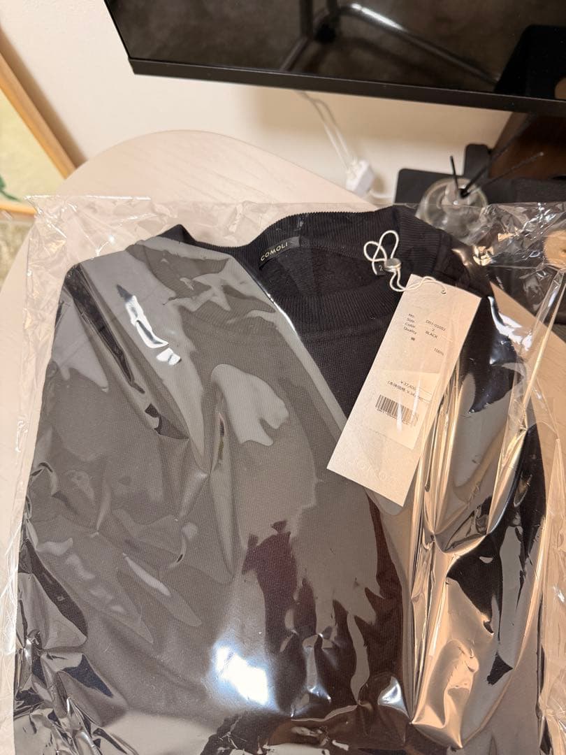 26SS 新品 COMOLI コットン裏毛クルーネック スウェット サイズ2