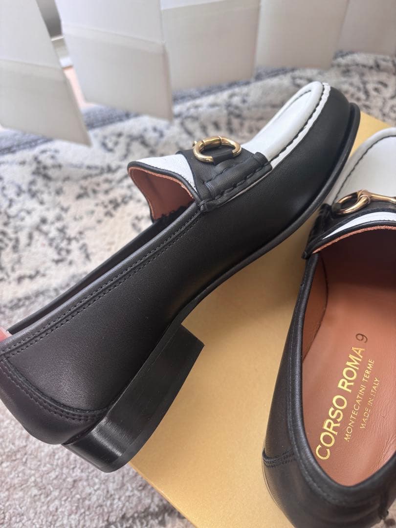 CORSA ROMA 9 ローファー・革靴 ホワイト・ブラック