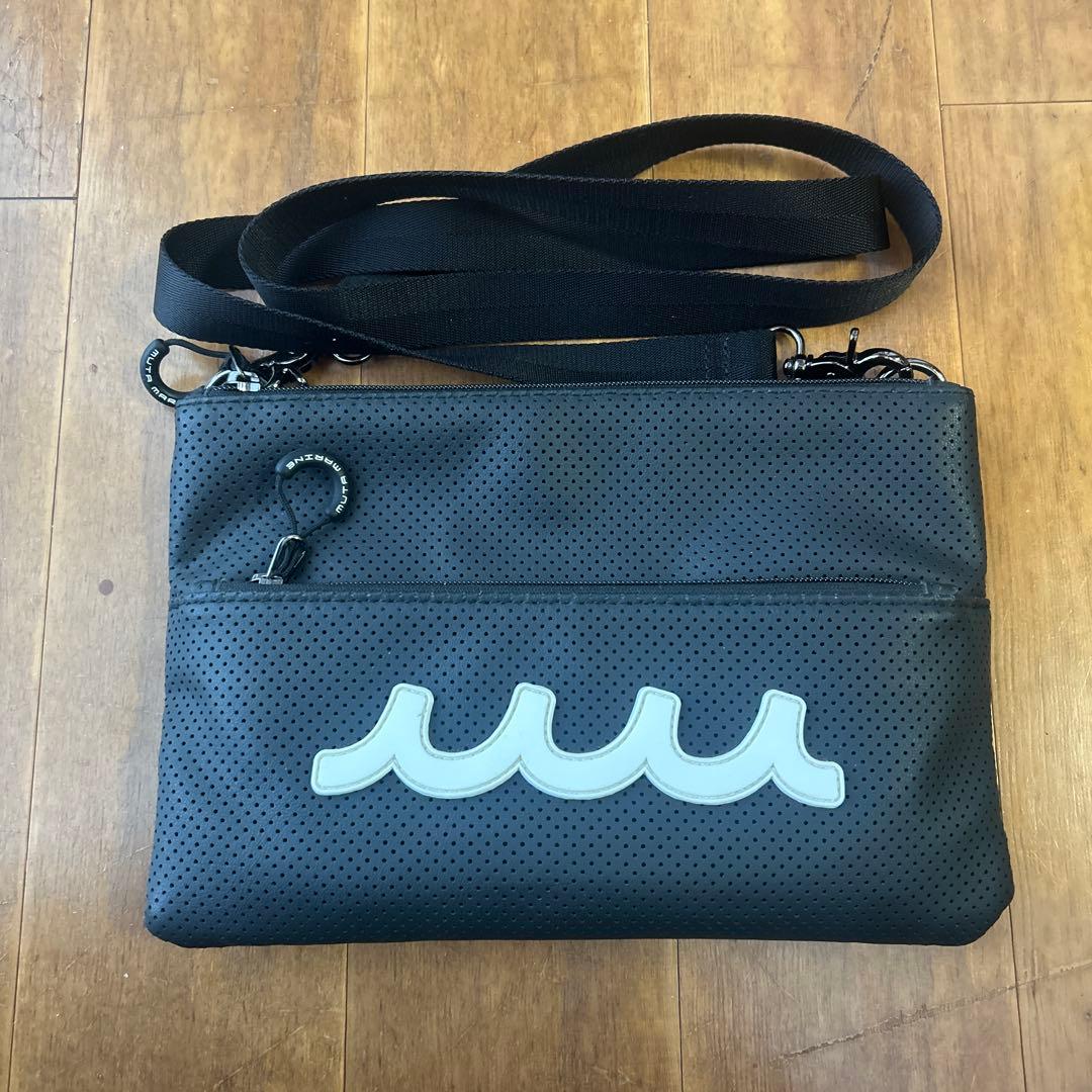 ムータマリン パンチングエシカルレザー サコッシュ