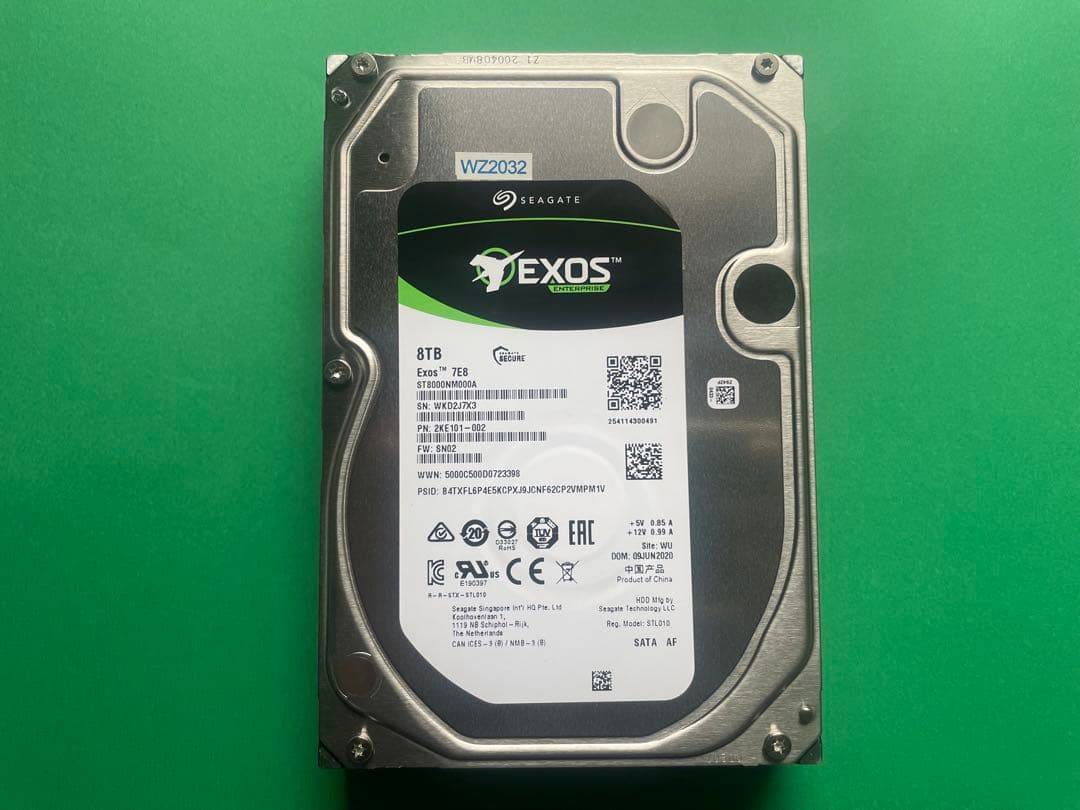 【超大容量/0H】DIGA換装用 ８TB HDD ST8000NM000A