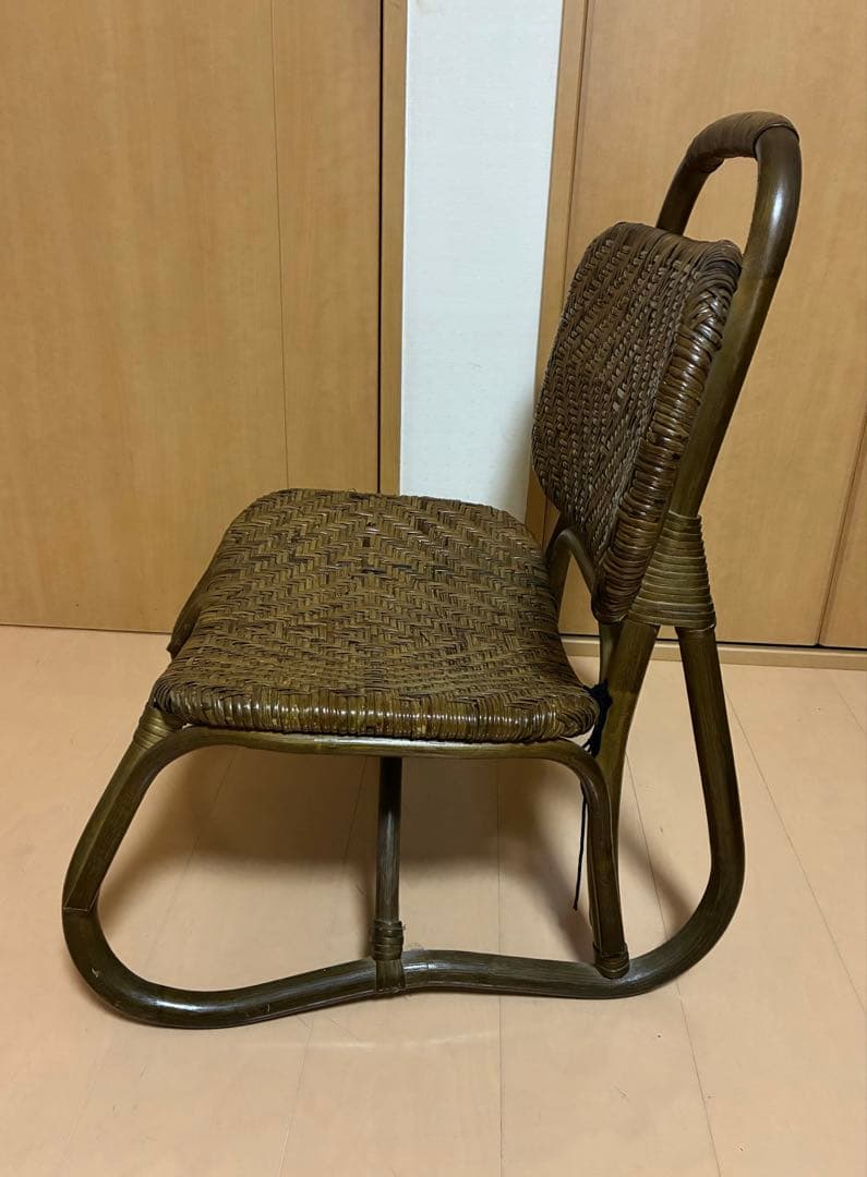 ラタン製座椅子 ブラウン