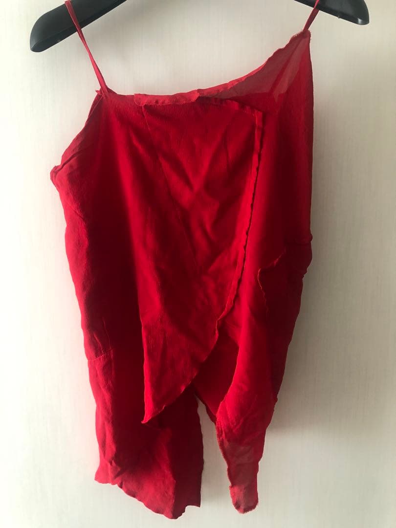 コムデギャルソン　後染めキャミソール　ジョーゼット　ねじれ