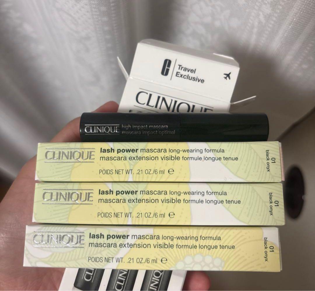 クリニーク ラッシュパワーマスカラ #01 ブラック3本セット+ミニサイズ1本