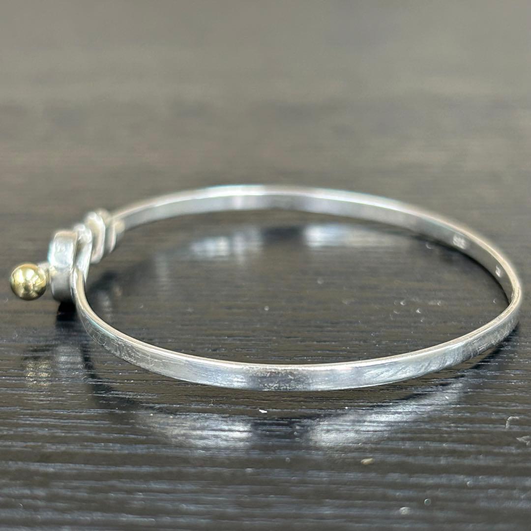 ティファニー　バングル　フラットワイヤー　シルバー925×ゴールド750 保存袋