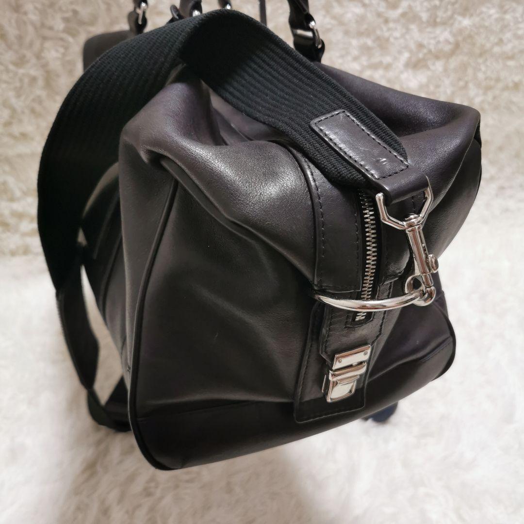 コーチ オールレザー 大容量 ボストンバッグ 南京錠 キー付き ブラック 黒