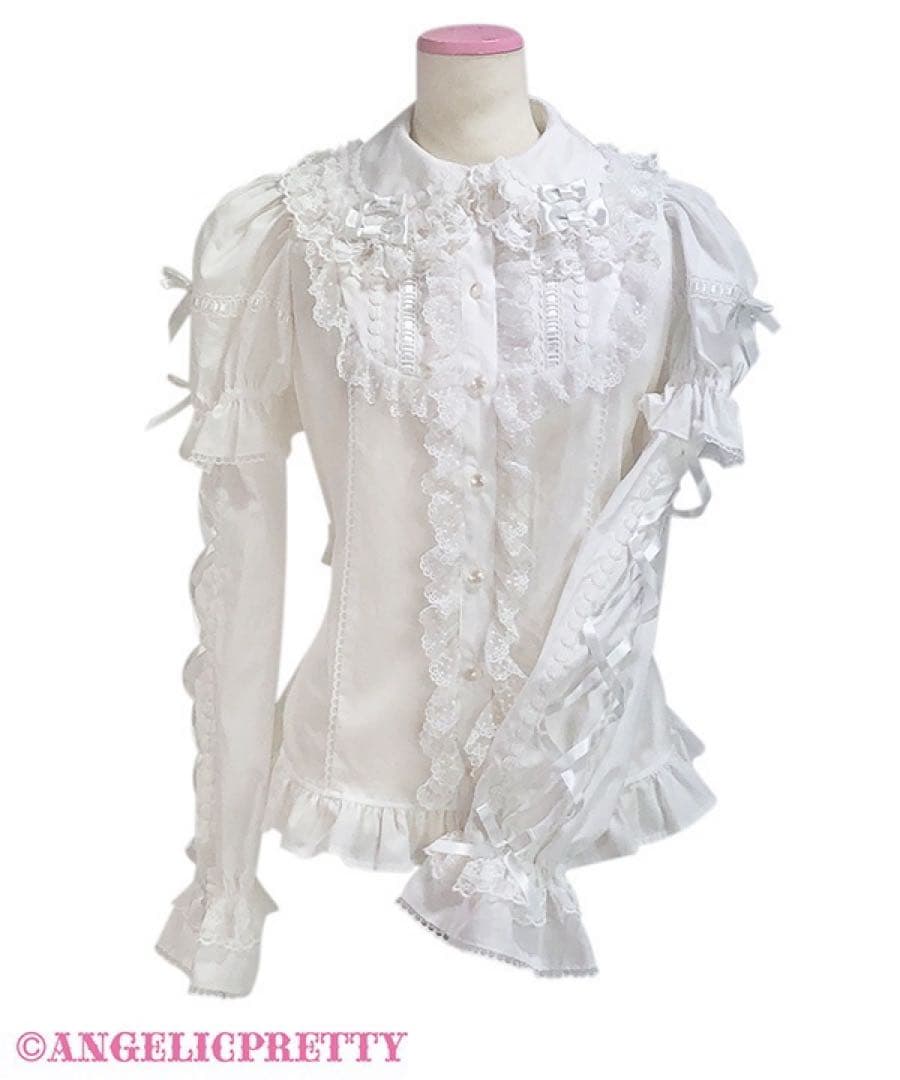 angelic pretty ティアラレースはしごリボン付け袖ブラウス