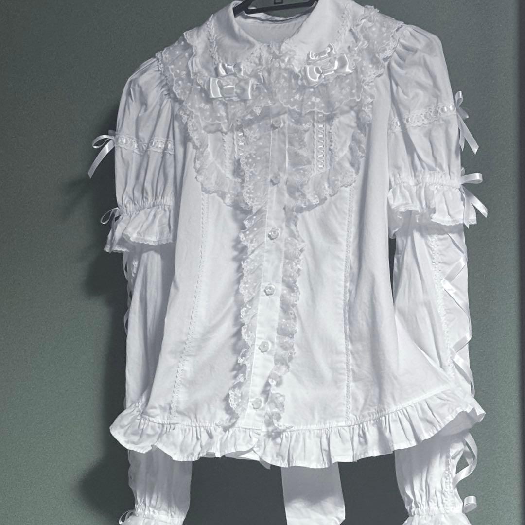 angelic pretty ティアラレースはしごリボン付け袖ブラウス