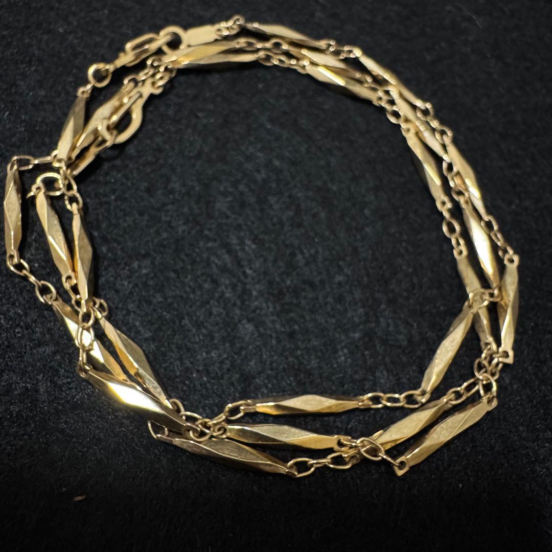 v*o様 切子 アンティークゴールド デザインチェーン ネックレス＆ブレスレット