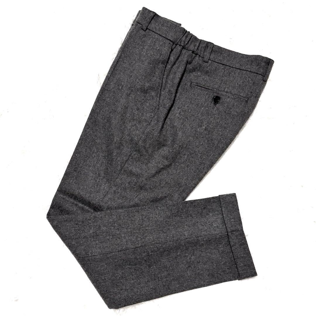 ✨美品✨24AW✨ビームス　フランネル　スラックス　グレー　Lサイズ