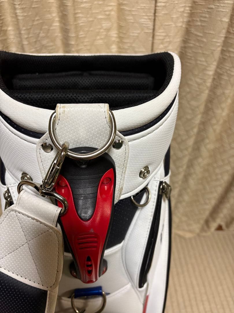 le coq sportif キャディバッグ ホワイト/ブラックおまけ付き