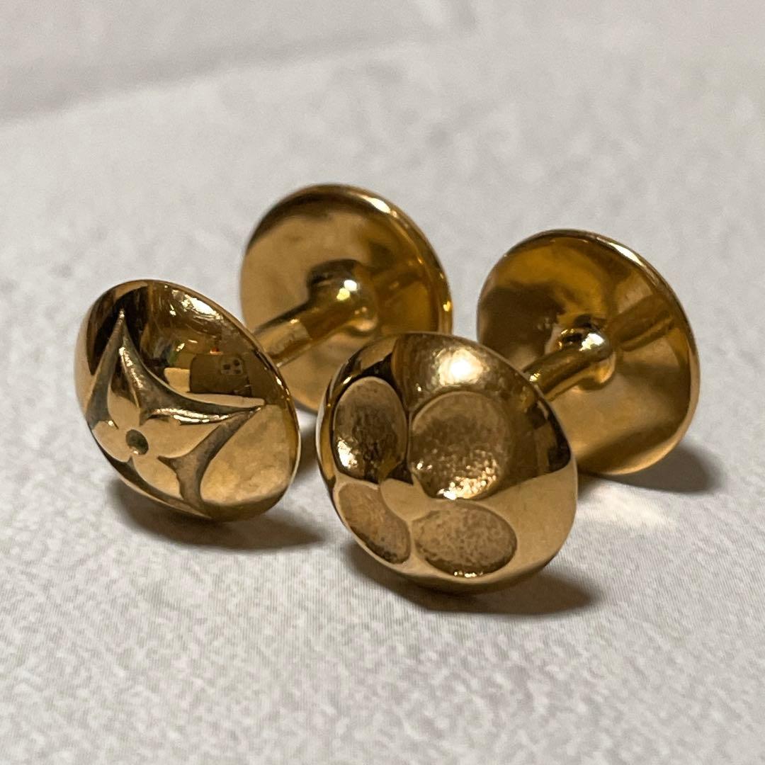 LOUIS VUITTON カフス ブトン ドゥ マンシェット タイガ ゴールド