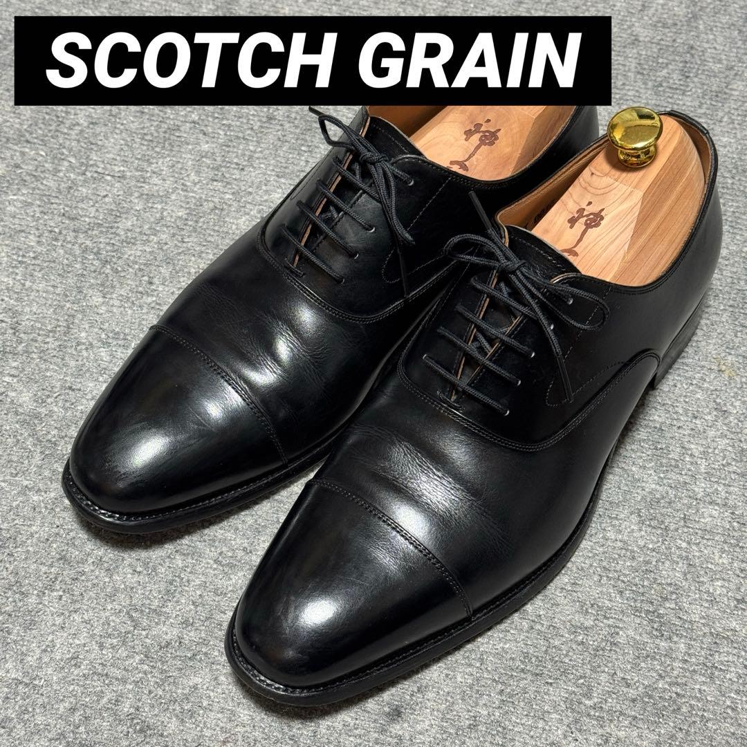 SCOTCH GRAIN スコッチグレイン ストレートチップ T0016 黒