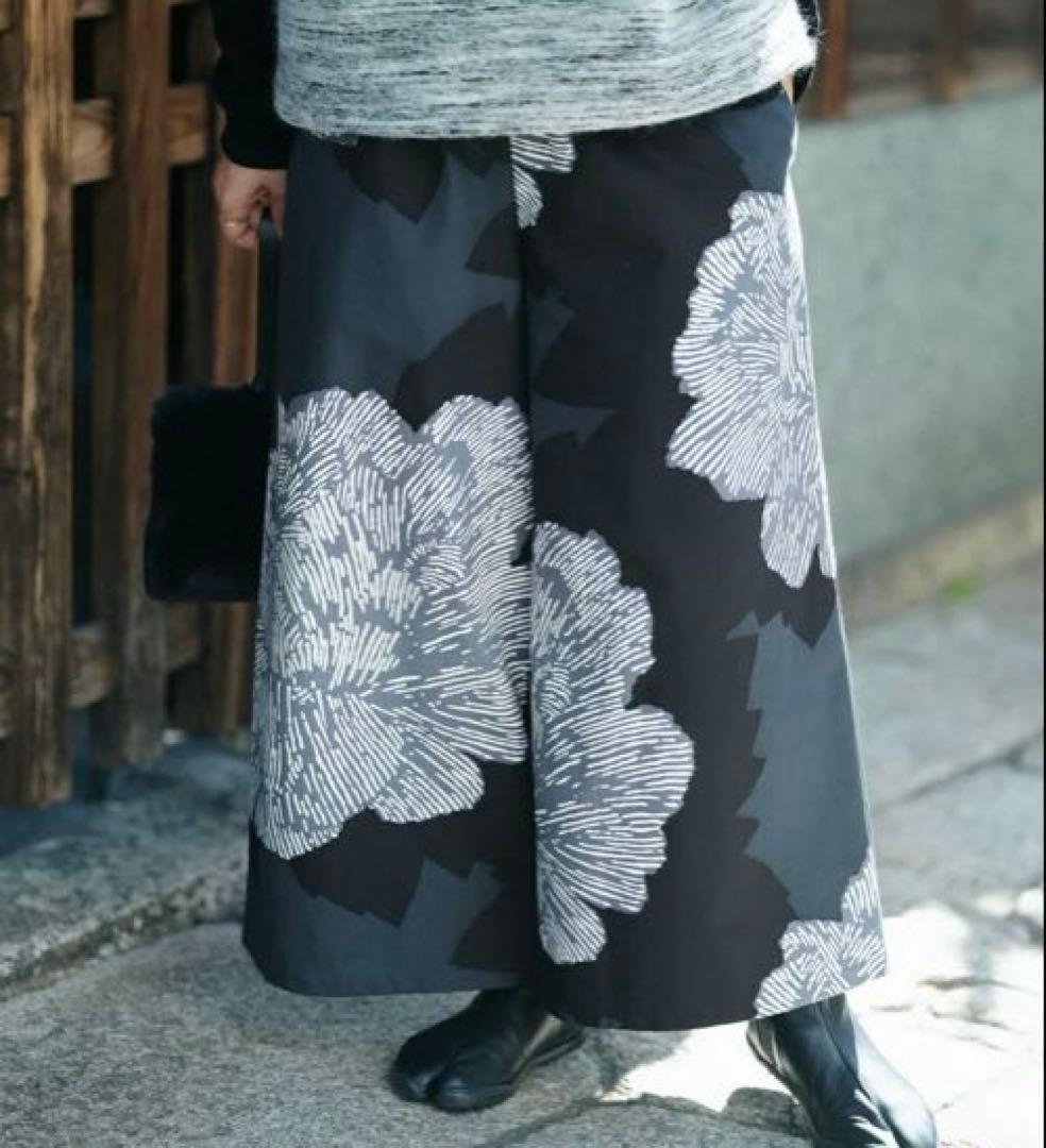 12号帆布 広形（ひろなり）もんぺ／芍薬（しゃくやく）