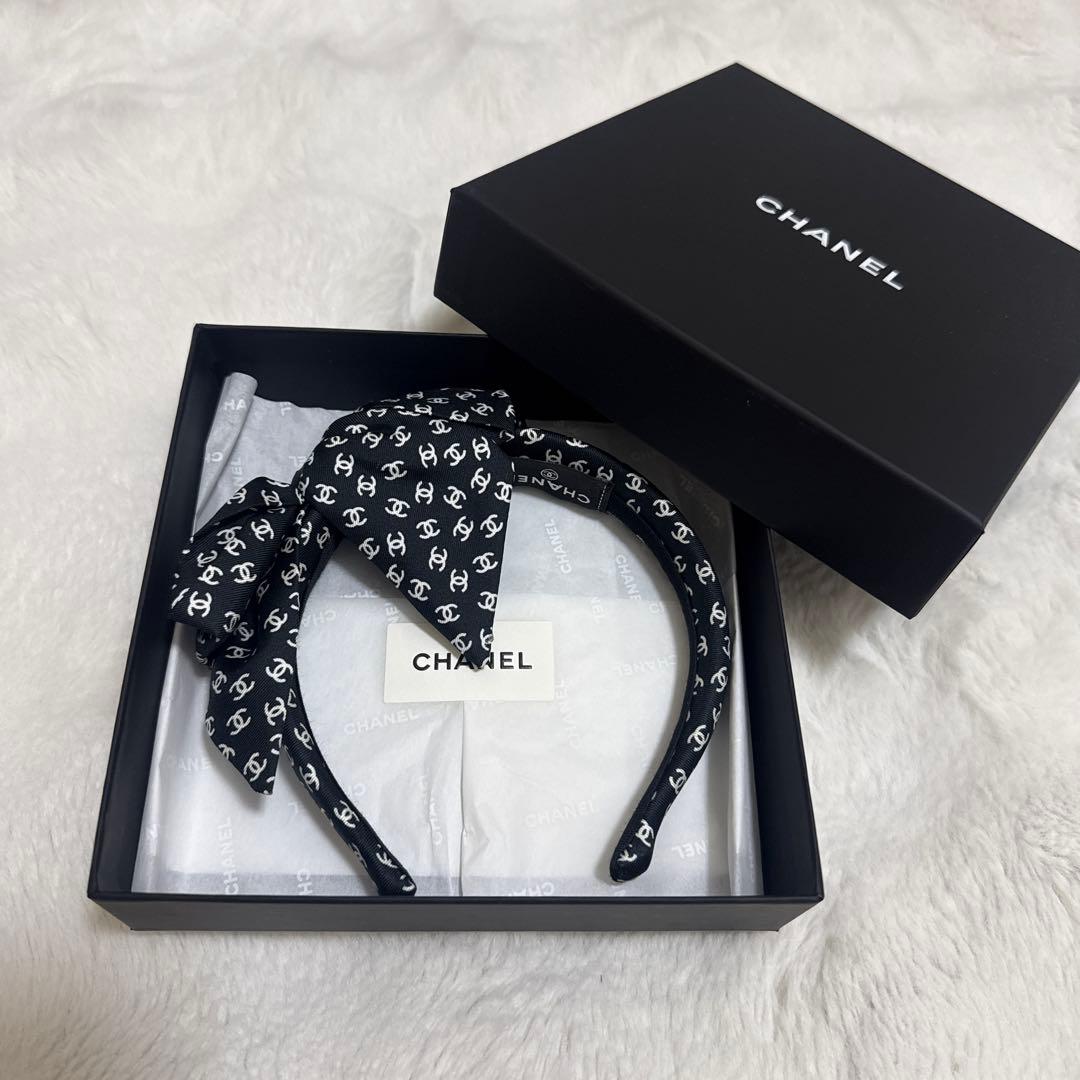 【美品】CHANEL シャネル リボンカチューシャ