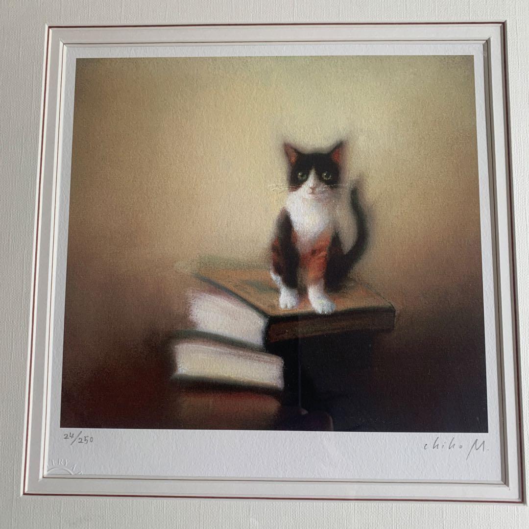 牧野千穂　「エドワードDの猫」　版画（ジクレー）