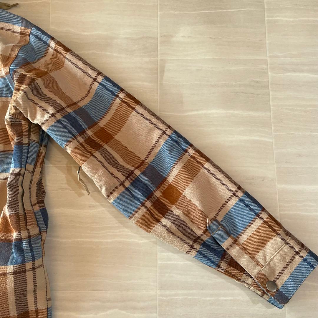 BURTON スノーボードウェア S チェック パーカー 重ね着風