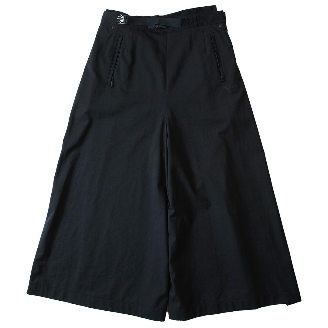 Y-3 黒 袴パンツ スリット入り