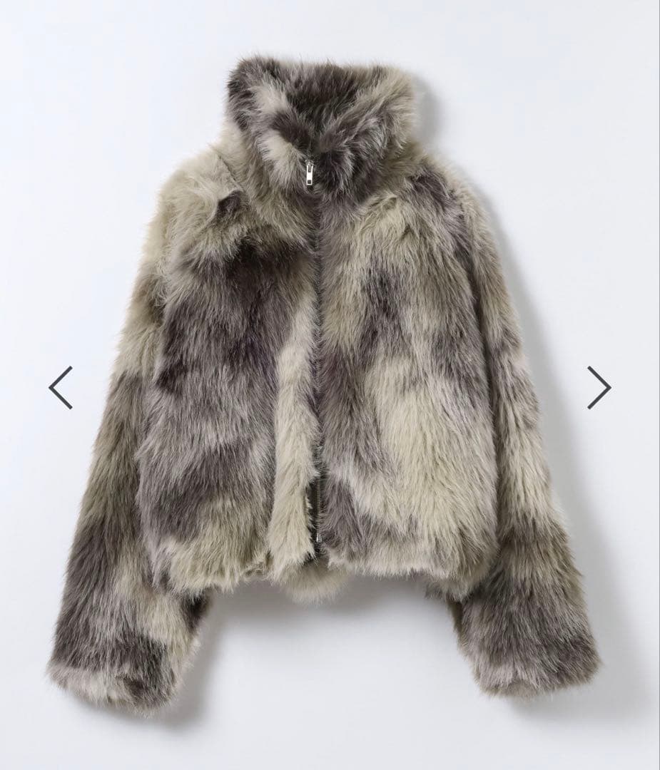 【美品】MIXカラーファーブルゾン　ジーナシス　アウター　ファーブルゾン