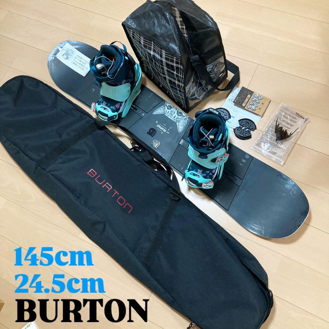 【美品】BURTON スノーボード 145cm ブーツ 24.5cm