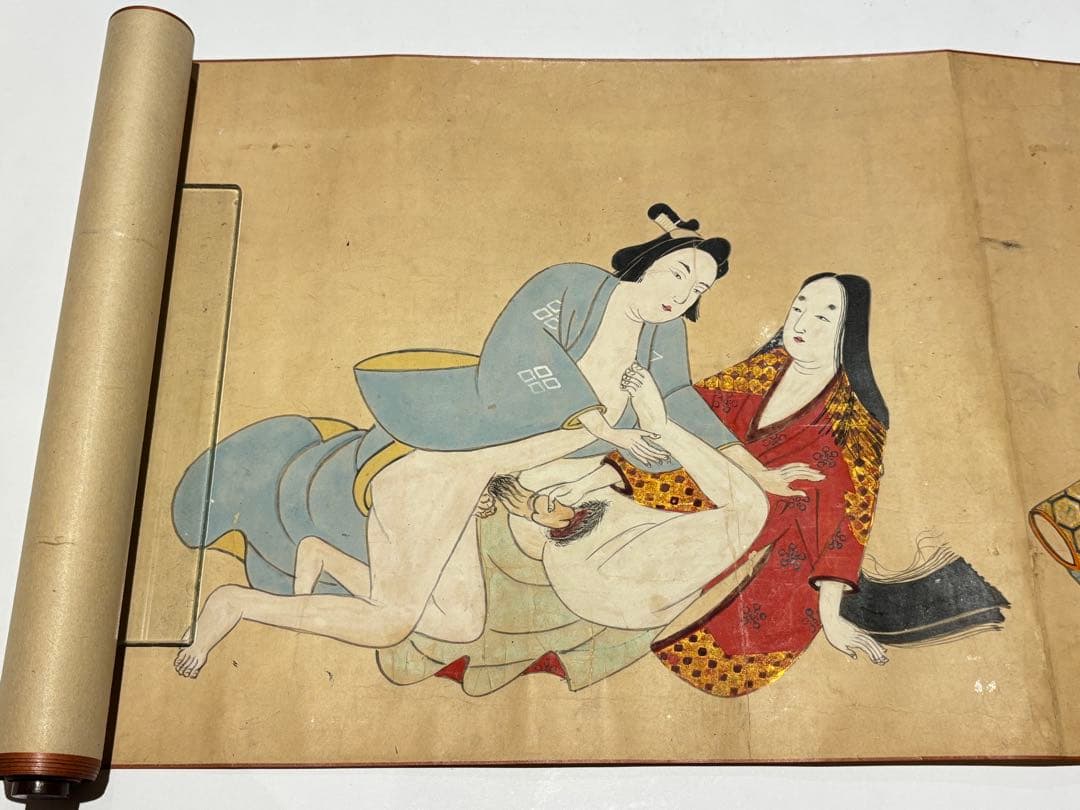 「慶長期風俗画」江戸時代初期〜中期頃筆極彩色春画巻 12図1巻|艶本 浮世絵和本