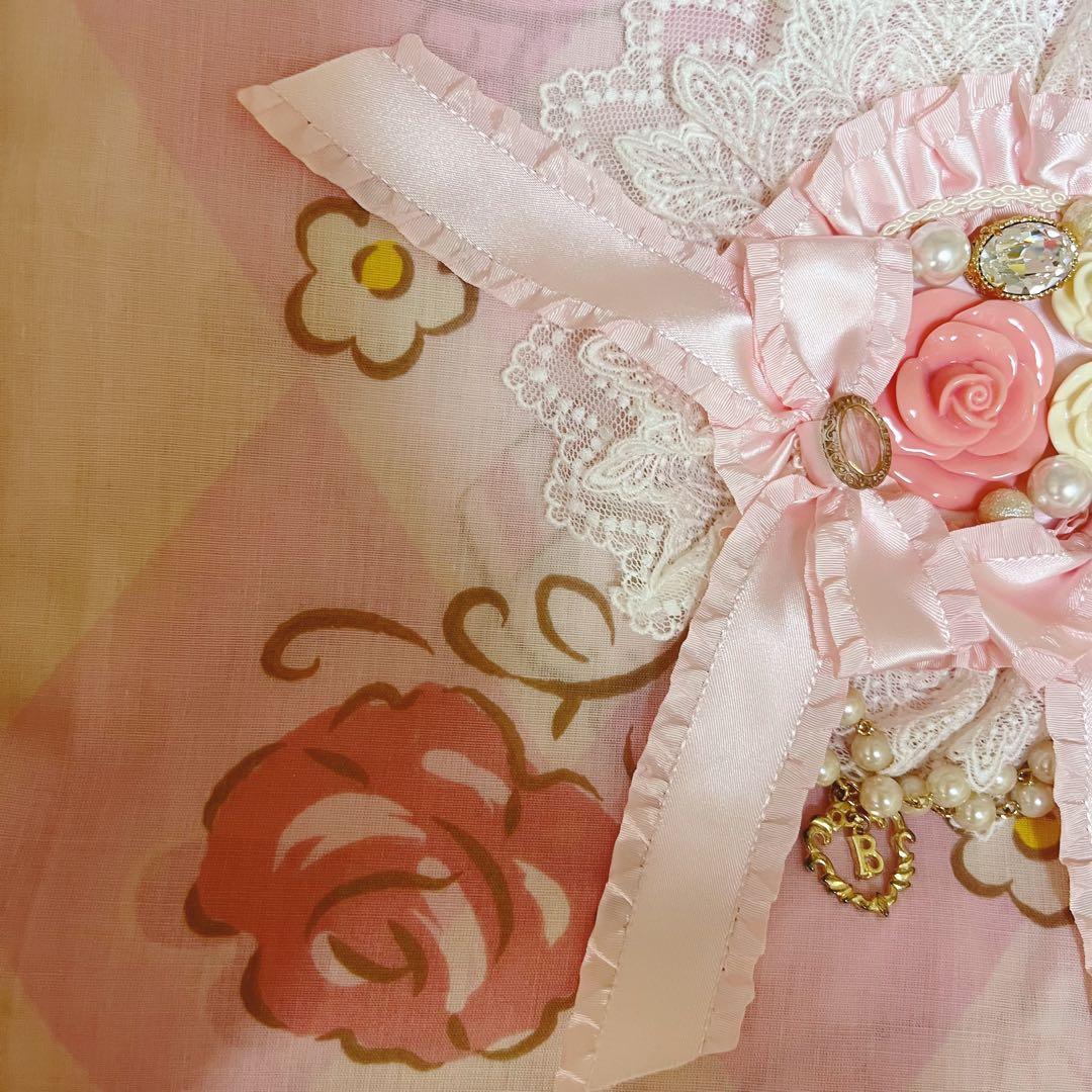 【レア】BABY, マドモアゼルジュエルローズ　丸型コーム　ピンク　ビジュー