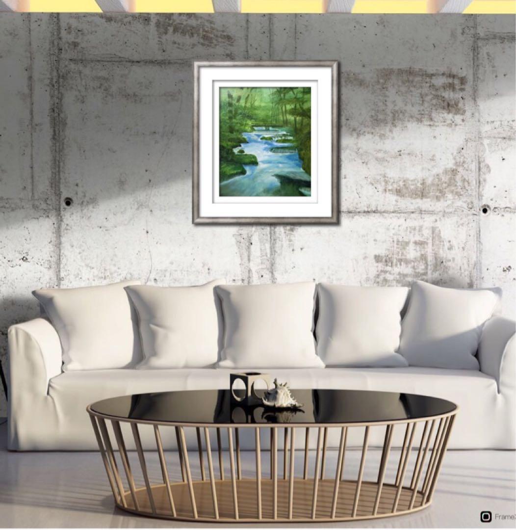 油彩画　「奥入瀬渓流　」　原画　F8