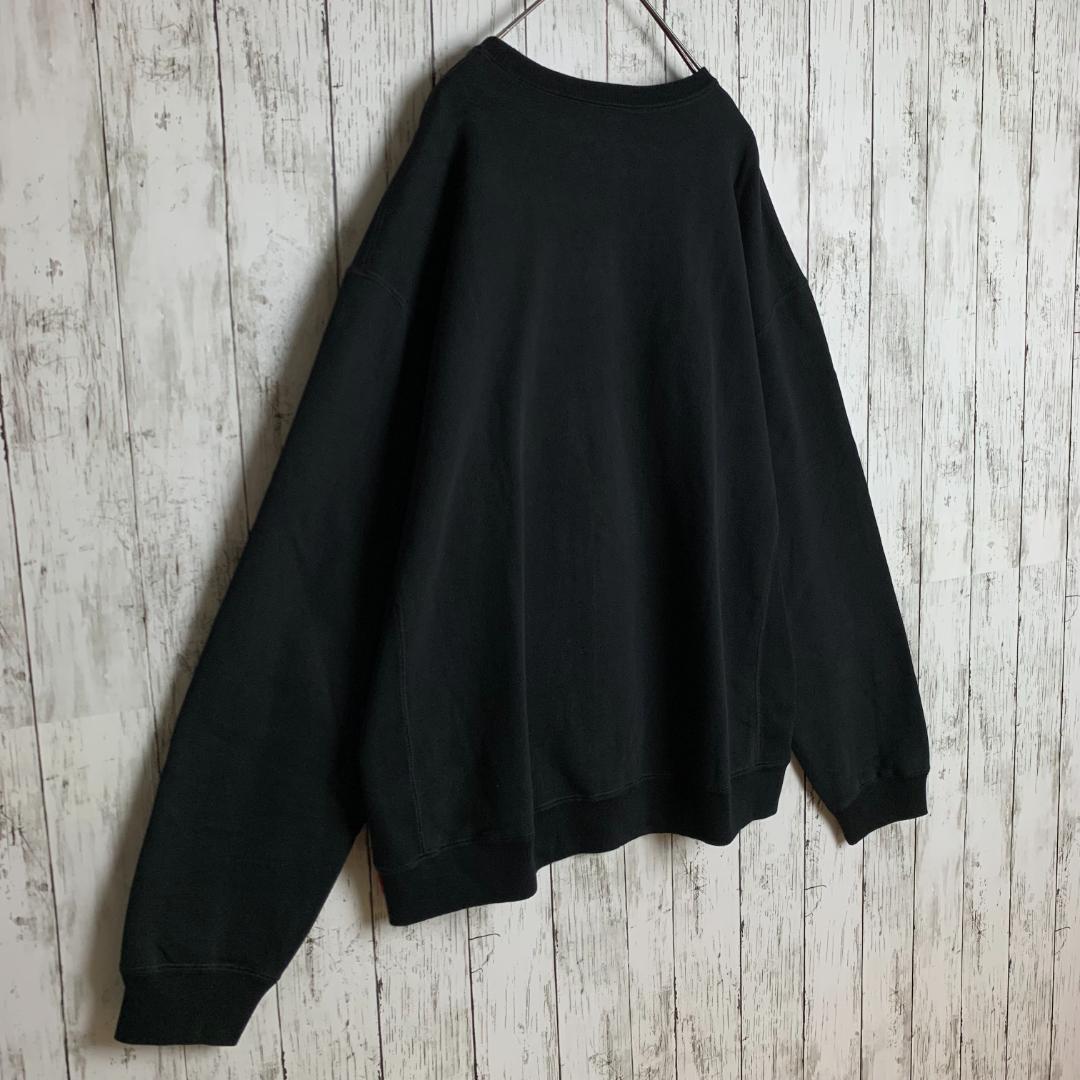 【希少XLサイズ】ブラックアイパッチ☆取扱注意ビッグ刺繍ロゴスウェット2261.