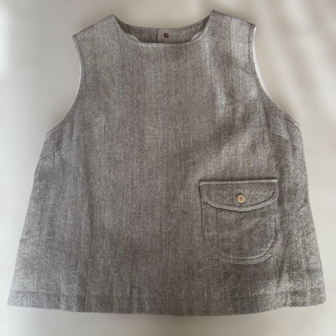 ベリースタイル Joie de Vivreウールリネンヘリンボーンベスト