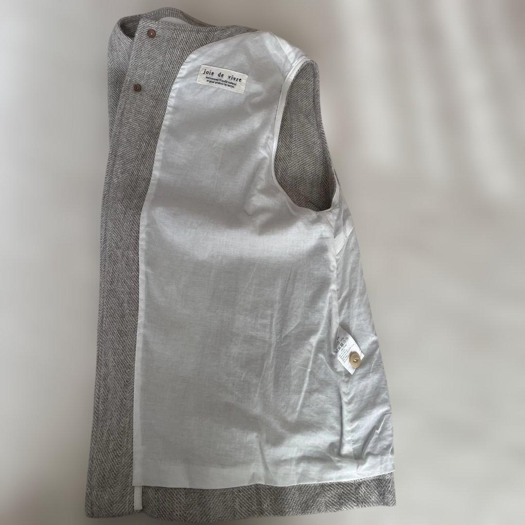 ベリースタイル Joie de Vivreウールリネンヘリンボーンベスト