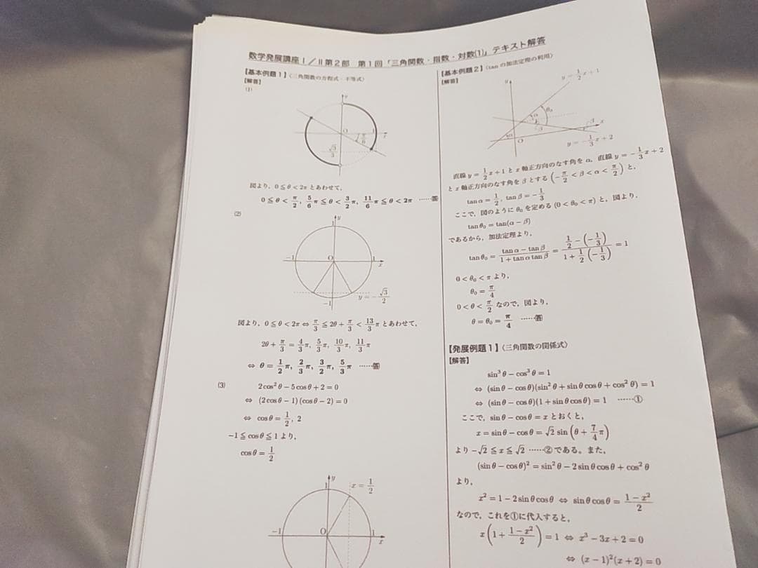 鉄緑会　高１数学発展講座Ⅰ/Ⅱ　テキスト解答フルセット 駿台　河合塾　東進