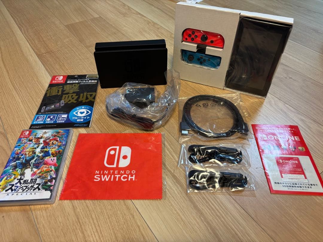 Nintendo Switch 本体 赤・青ジョイコン ゲームソフト付き
