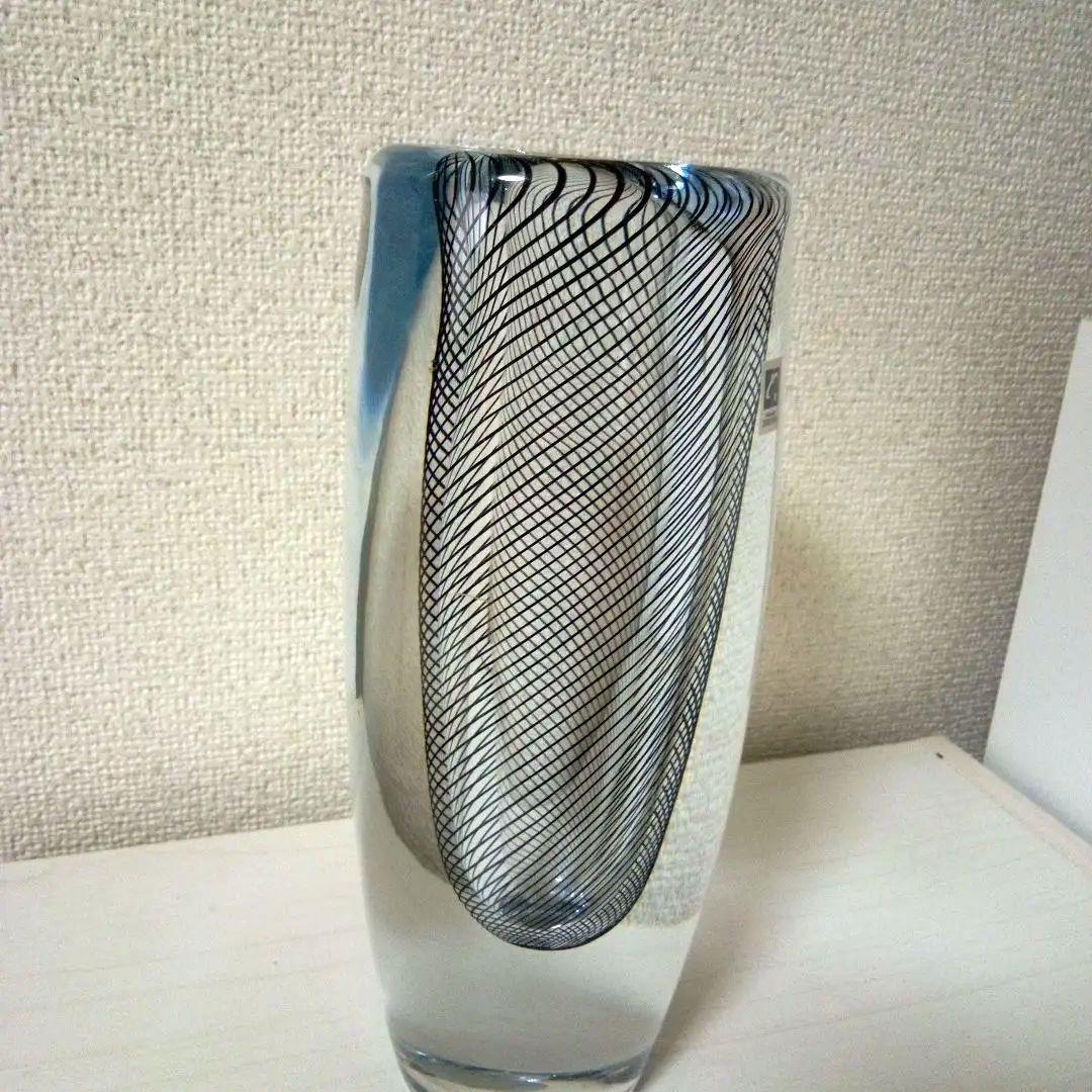 月夜野工房　クリスタルガラス花瓶　フラワーベース　希少