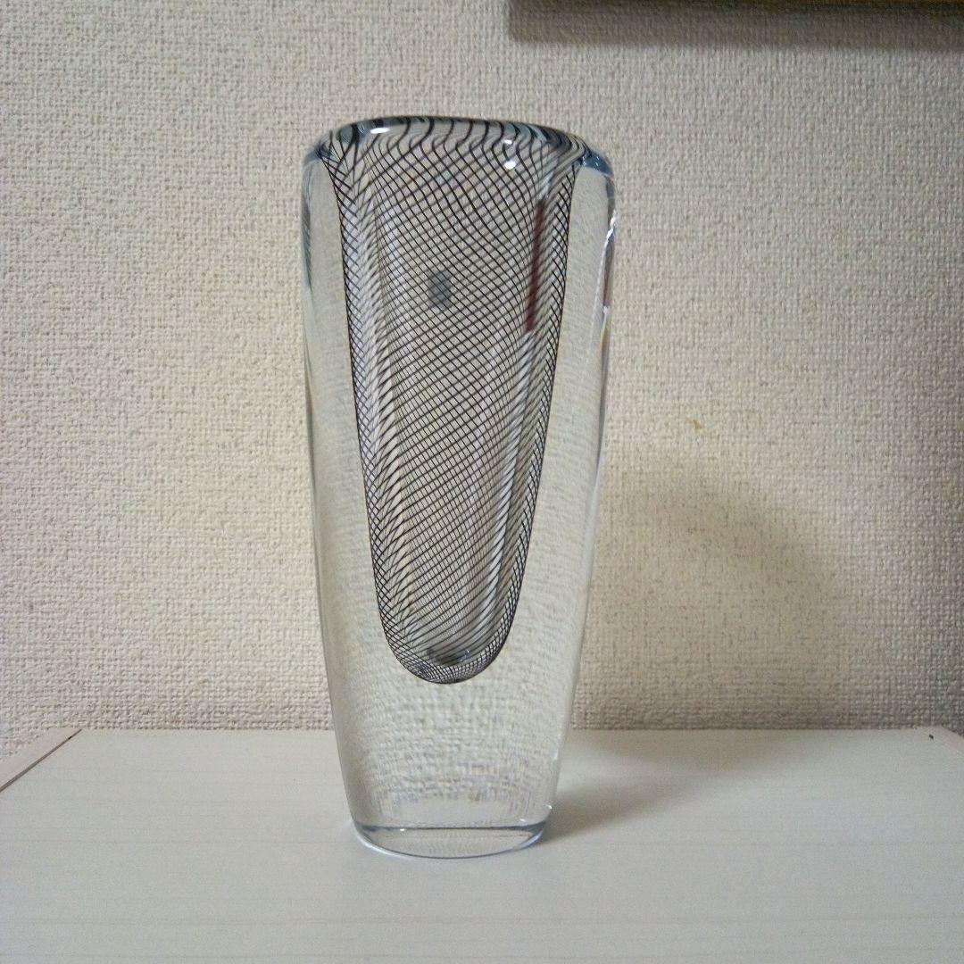 月夜野工房　クリスタルガラス花瓶　フラワーベース　希少