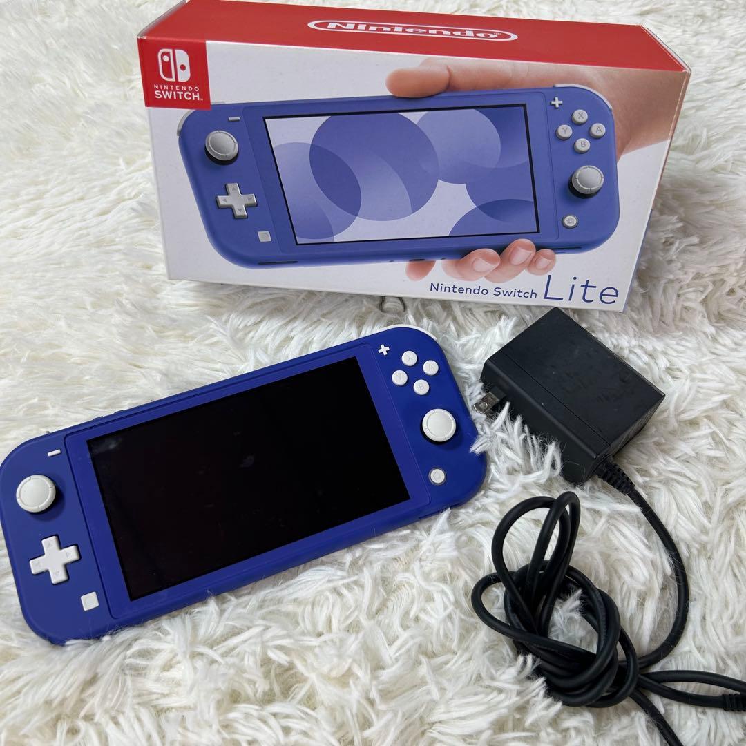 美品★Nintendo Switch Lite 青 ブルー 箱・充電器付き