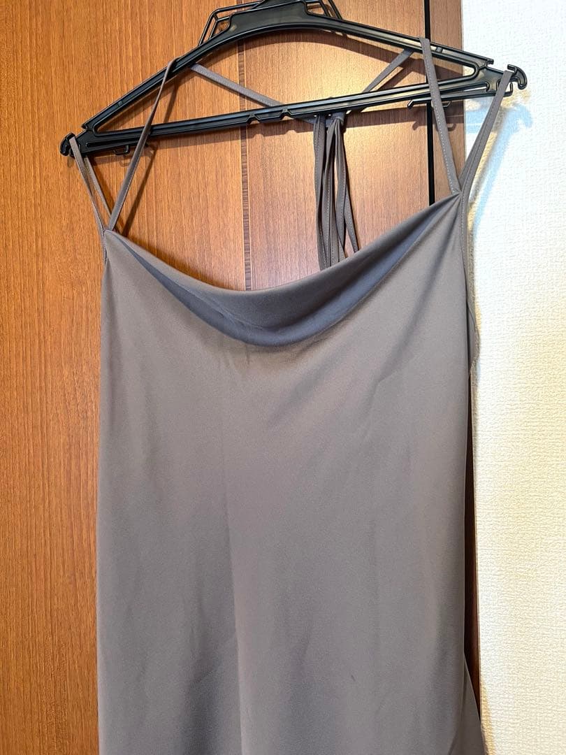 SNIDEL ブラウン キャミロングワンピース　ニットセット