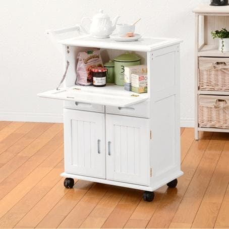 幅59㎝【新品】木製 キッチンワゴン アウトレット