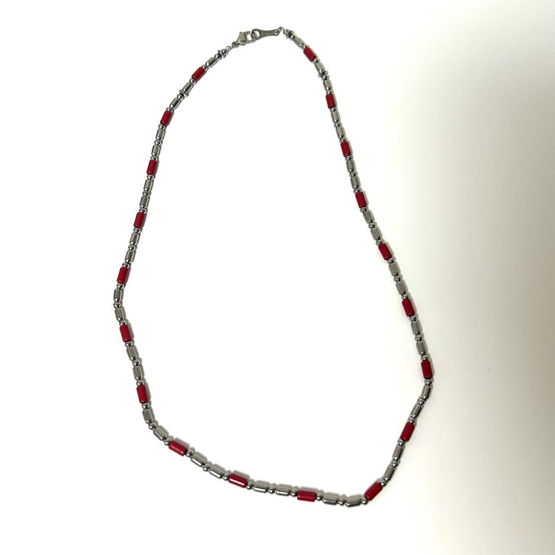 Good-HEARTZ グッドハーツ　ネックレス　グッドチタンサード　レッド