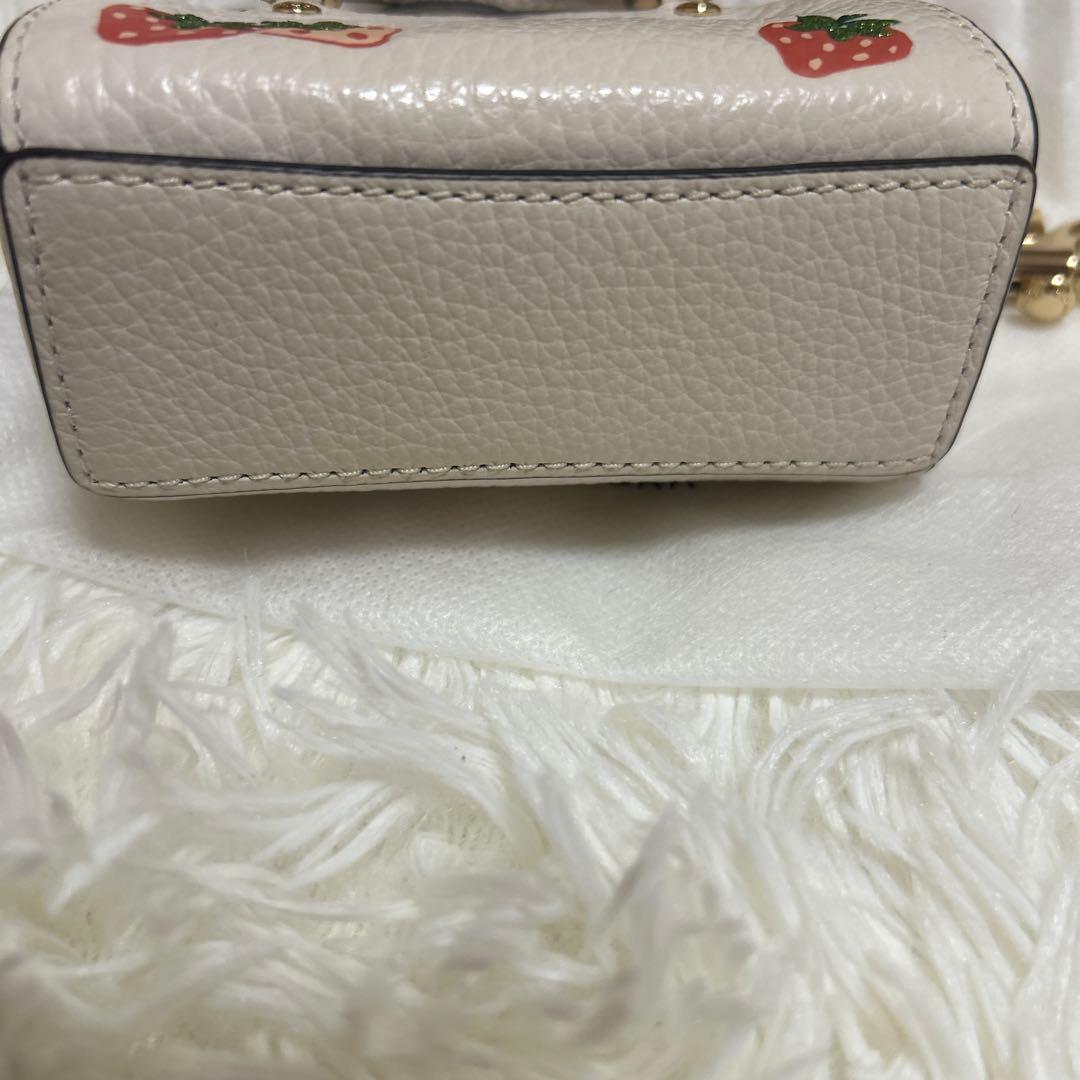 未使用級 コーチ ミニ バッグチャーム 小物入れ ローアン　ストロベリー