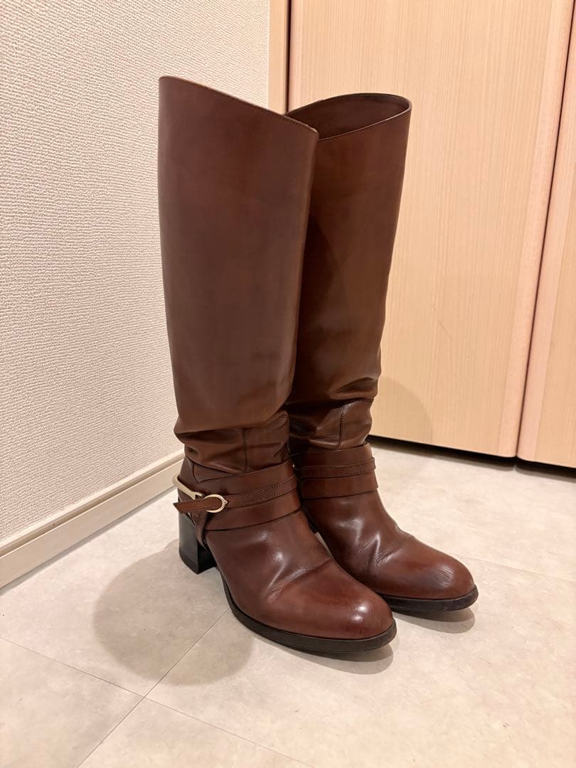 美品 サルトル SARTORE ブーツ ロングブーツ 乗馬ブーツ レディース