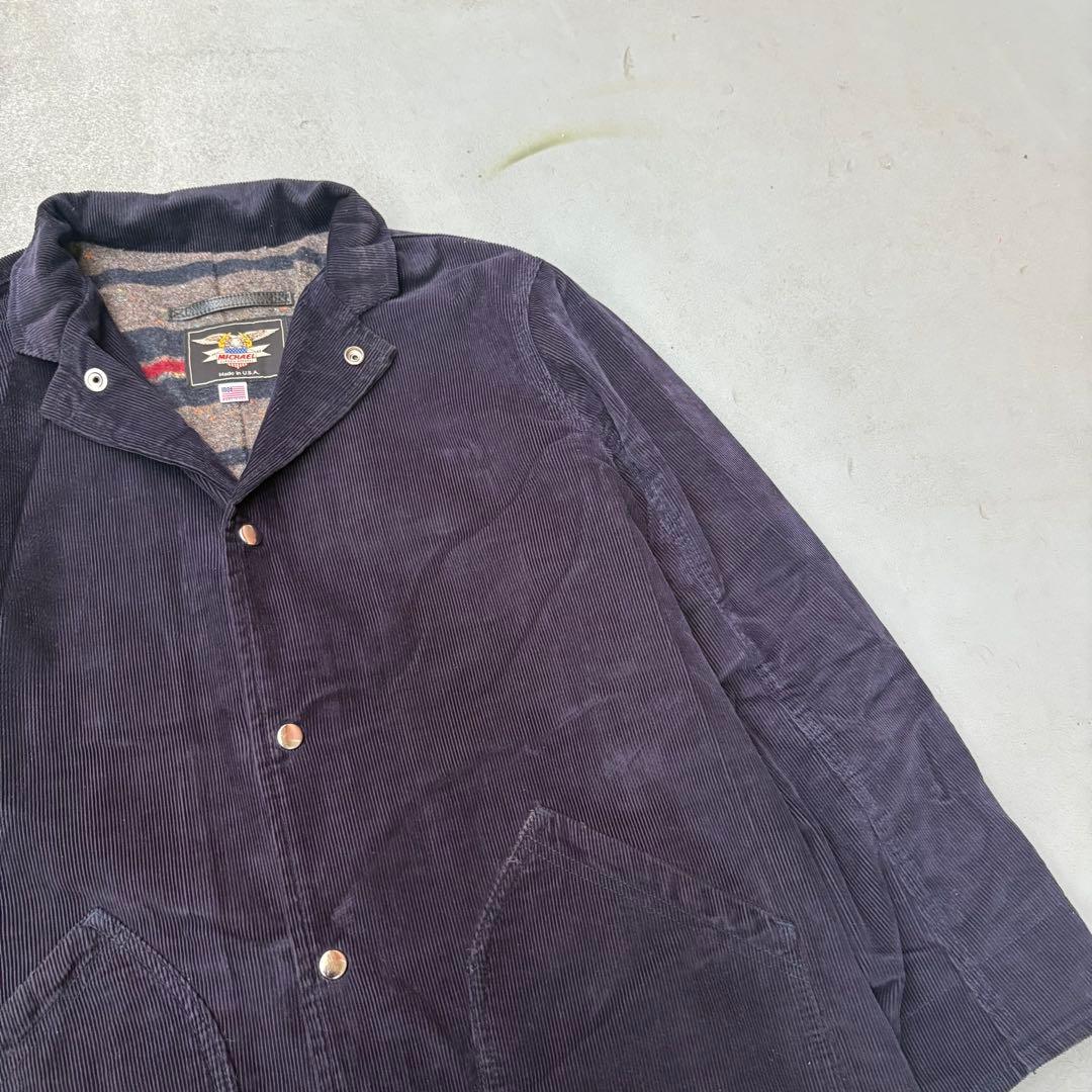 Michael classic apparel USA製 ショップコート　紺色