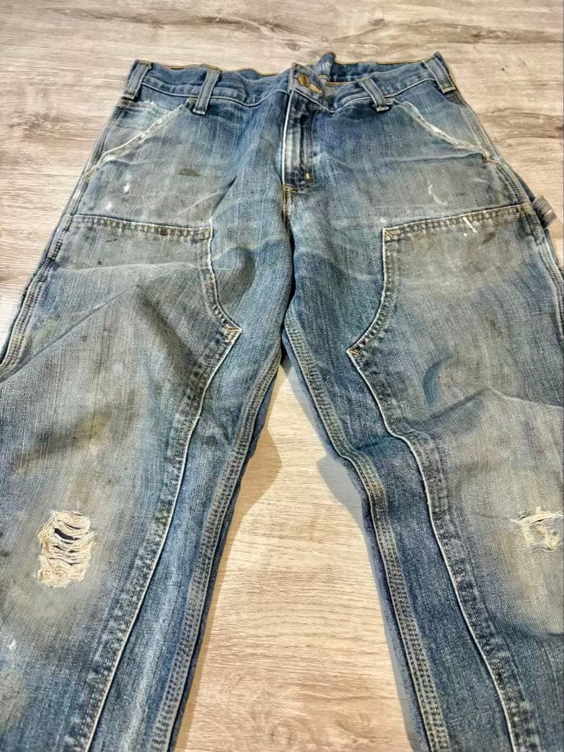 スパム　359 Carhartt ダブルニー デニムB06 フェード極上