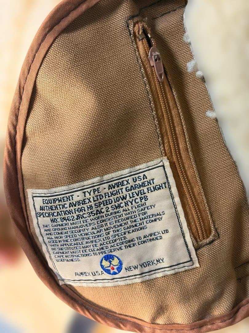 R*u様 AVIREX B-3 90s風フライトジャケット 迫力ボア 渋カッコい