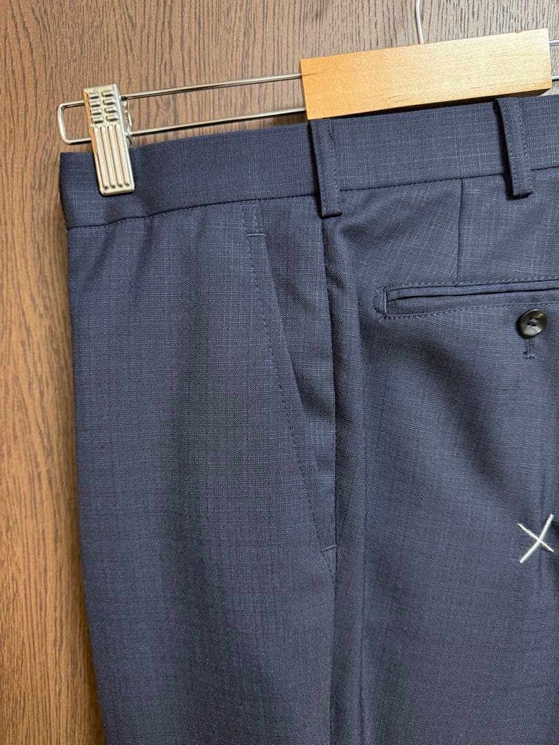 AB5新品未使用！高級ニュージーランドウール100%ネイビーシングルスーツ！