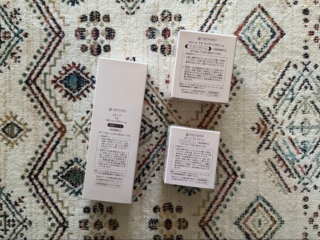 メナードTK ウォッシングクリーム、マッサージクリーム、エモリエントクリーム